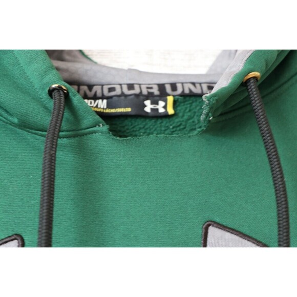 Under Armour Medium Green Gray Pullover Hoodie Small Cut Flaw - Picture 4 of 10